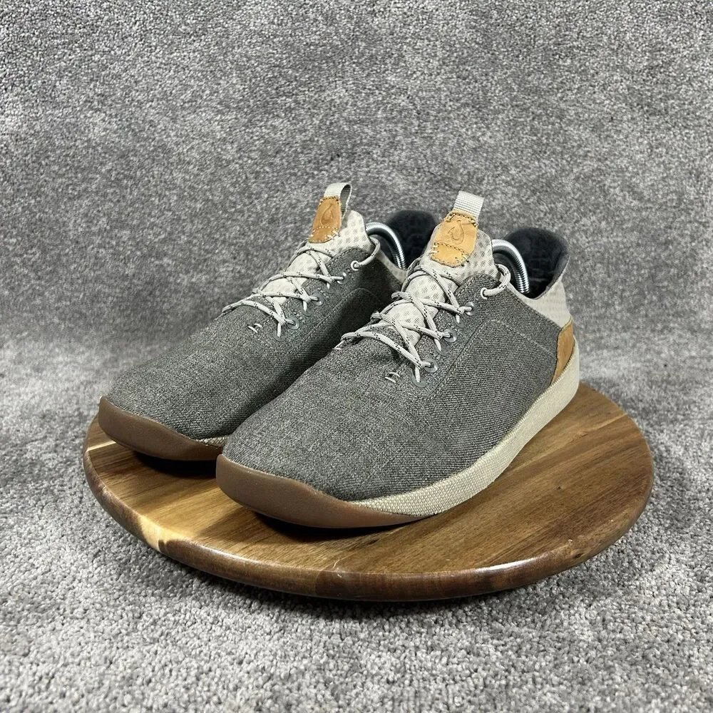 OluKai Nanea Li 10485-BN2R Men’s Size 11 Gray Casual Walking Boat Shoes Used